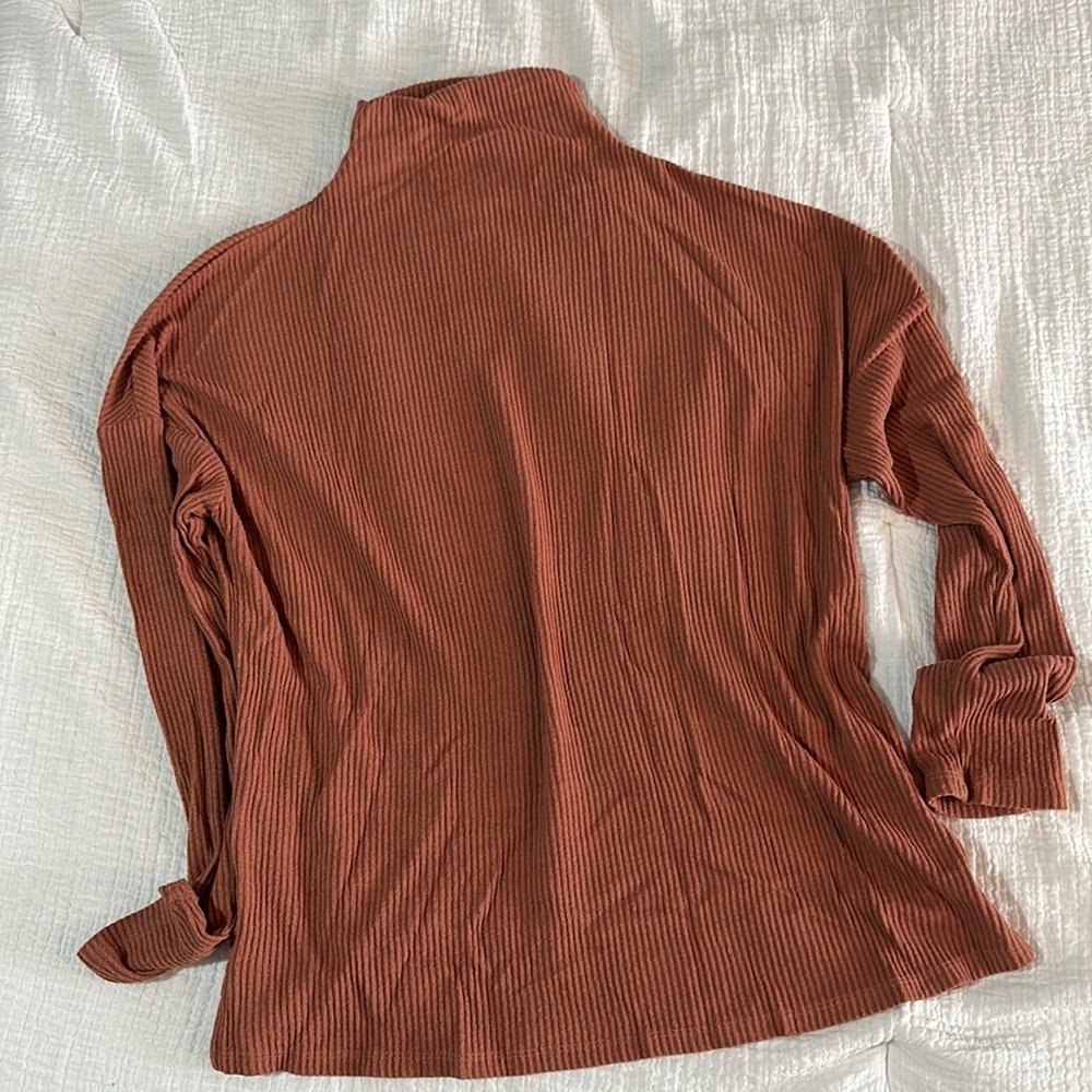 Pink mock neck